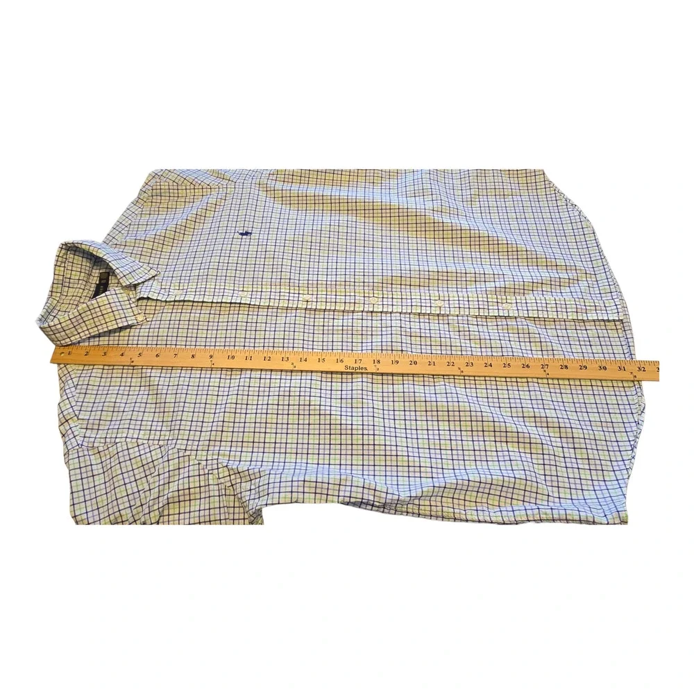 Ralph Lauren Button Down Shirt Mens Size XL Blue/Green Plaid Classic Fit Preppy - Picture 14 of 15